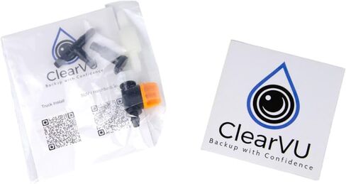 ClearVU T-106 منظف الكاميرا الاحتياطية يناسب 2020-2026 Silverado 1500 2500 HD Multi-Pro Tailgate | يتضمن مجموعات DIY | لا حاجة إلى أسلاك | يشطف الثلج والملح والأوساخ والحطام in Kuwait