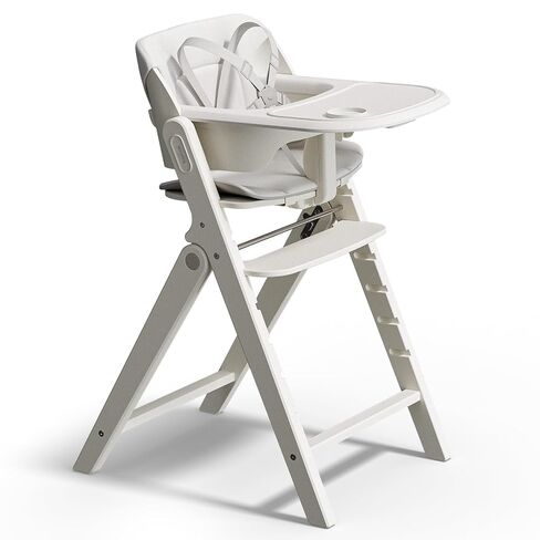 Mamazing GrowPod Pro Wooden Baby High Chair for 6 Months to 220lbs | Easy to Clean with Dual Tray, Compact Foldable Highchair for Kitchen & Dining Room, 5-Point Safety Harnesses and Guard Bar in Saudi Arabia
