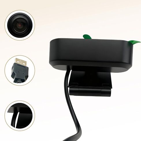 كاميرا ويب فيديو USB HD 1080P وكاميرا زاوية واسعة مع ميكروفون مدمج وحامل ثلاثي القوائم قابل للتدوير، للكمبيوتر المحمول أو الكمبيوتر المكتبي، رائعة للبث المباشر.المكالمات.مؤتمرات الفيديو (أسود) in Kuwait