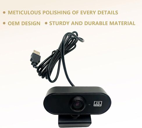 كاميرا ويب فيديو USB HD 1080P وكاميرا زاوية واسعة مع ميكروفون مدمج وحامل ثلاثي القوائم قابل للتدوير، للكمبيوتر المحمول أو الكمبيوتر المكتبي، رائعة للبث المباشر.المكالمات.مؤتمرات الفيديو (أسود) in Kuwait