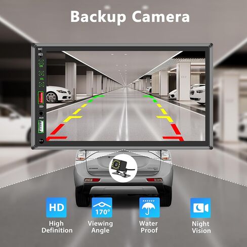 Single Din Touchscreen Radio,Single Din Car Stereo with 7'' Touchscreen,Car Radio with Mirror Link/Bluetooth Hands-Free Calling/AUX/USB/SWC in Saudi Arabia