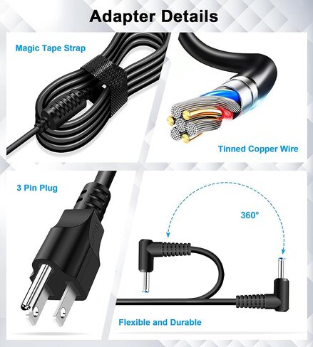 65W 45W Blue Tip Laptop Charger Compatible with HP Pavilion x360 11 14 15 17, Envy X360 13 15, ProBook 640 650 450 G2 G3 G4, Elitebook 840 845 850 G5 G7 G8 G9, Chromebook Stream Computer Power Adapter in Saudi Arabia