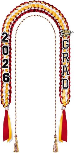 Graduation Lei Set Class of 2025 Grad Ribbon Leis with Honor Cord Double Braided Graduate Leis for Men Women in Saudi Arabia