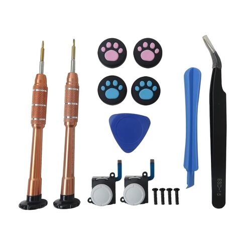 INGQI Repair Tool Kit (Thumbstick Joystick, Y1.5 Screwdriver, +1.5 Screwdriver, Plastic Spudger, Triangle Plectrum, Tweezers, Thumbstick Caps, Y Screws) for Nintendo Switch Joycon and Switch Lite in Saudi Arabia