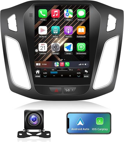 10.4 بوصة 5GWIFI 4GB+32GB راديو ستيريو للسيارة Ford Focus 2012-2018 Android 13 راديو ستيريو للسيارة ترقية وحدة رأس T-Style مع Carplay/Android Auto مع ملاحة GPS بلوتوث FM/RDS 48EQ SWC in Saudi Arabia