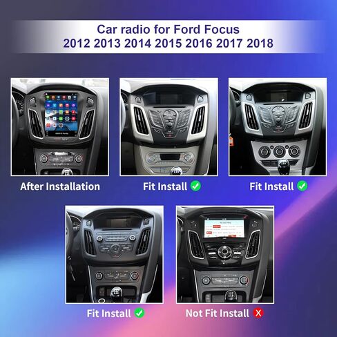 10.4 بوصة 5GWIFI 4GB+32GB راديو ستيريو للسيارة Ford Focus 2012-2018 Android 13 راديو ستيريو للسيارة ترقية وحدة رأس T-Style مع Carplay/Android Auto مع ملاحة GPS بلوتوث FM/RDS 48EQ SWC in Saudi Arabia