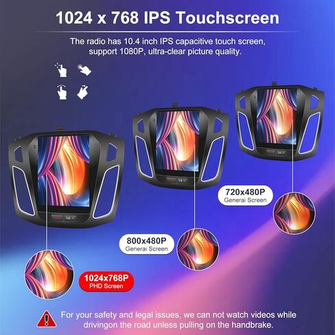 10.4 بوصة 5GWIFI 4GB+32GB راديو ستيريو للسيارة Ford Focus 2012-2018 Android 13 راديو ستيريو للسيارة ترقية وحدة رأس T-Style مع Carplay/Android Auto مع ملاحة GPS بلوتوث FM/RDS 48EQ SWC in Saudi Arabia