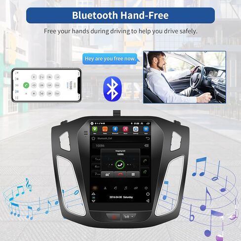 10.4 بوصة 5GWIFI 4GB+32GB راديو ستيريو للسيارة Ford Focus 2012-2018 Android 13 راديو ستيريو للسيارة ترقية وحدة رأس T-Style مع Carplay/Android Auto مع ملاحة GPS بلوتوث FM/RDS 48EQ SWC in Saudi Arabia