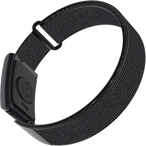 حزام MoKo Bicep لحزام Amazfit Helio، سوار معصم بديل لذراع الكاحل من النايلون 22 مم، حزام ذراع رياضي قابل للتعديل، أسود فانتوم in Kuwait