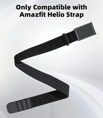 حزام MoKo Bicep لحزام Amazfit Helio، سوار معصم بديل لذراع الكاحل من النايلون 22 مم، حزام ذراع رياضي قابل للتعديل، أسود فانتوم in Kuwait