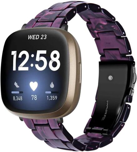 سوار من الراتنج متوافق مع Fitbit Versa 4/Sense 2 حزام بديل قابل للتنفس لملحقات الساعة الذكية Fitbit Versa 4 in Saudi Arabia
