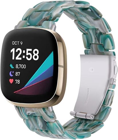 سوار من الراتنج متوافق مع Fitbit Versa 4/Sense 2 حزام بديل قابل للتنفس لملحقات الساعة الذكية Fitbit Versa 4 in Saudi Arabia