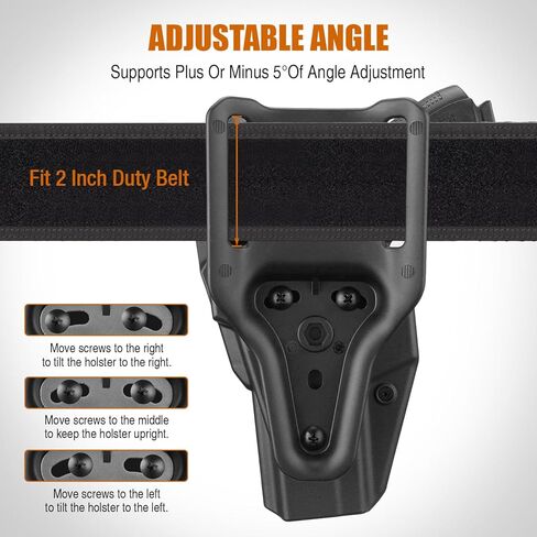 WARRIORLAND Level 2 Duty Holster for Glock 17/19 /22/23 Gen 3-5 & G31/32 Gen3-4 & 19X/44/45/47/49 & MOS Version, Optic Cut with RDS Cover, Thumb Release, Fits 2.0" Belt, Open-Muzzle Gun Holster in Saudi Arabia
