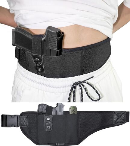 حافظة حزام البطن للرجال، حمل مخفي آمن للنساء، حافظة مسدس مريحة، IWB يناسب Glock، Sig Sauer P365، Smith & Wesson، Bodyguard، M&P Shield، Ruger، والمزيد in Kuwait