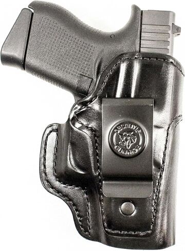 DeSantis Inside Heat IWB Holster - Concealed Carry Gun Holster, Leather Holster IWB for Pistols, Compatible with the GLOCK 43, 43X - Right Hand Draw, Black in Saudi Arabia