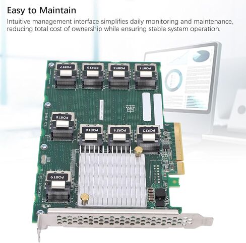 بطاقة وحدة التحكم Vikye RAID، بطاقة وحدة التحكم PCI Express SAS RAID الداخلية، تدعم 24 محرك أقراص صلبة توسيع 9 منافذ PCIE X 8 للخادم DL380 388 G9 G10 in Kuwait