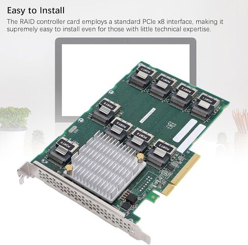 بطاقة وحدة التحكم Vikye RAID، بطاقة وحدة التحكم PCI Express SAS RAID الداخلية، تدعم 24 محرك أقراص صلبة توسيع 9 منافذ PCIE X 8 للخادم DL380 388 G9 G10 in Kuwait
