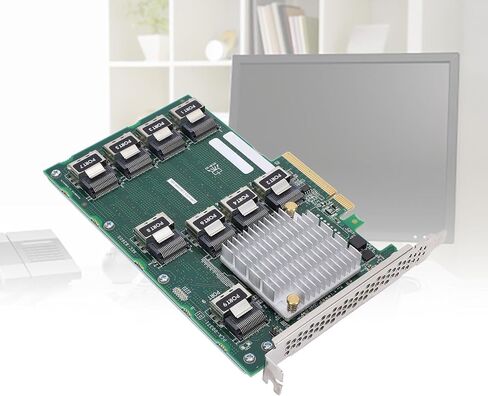 بطاقة وحدة التحكم Vikye RAID، بطاقة وحدة التحكم PCI Express SAS RAID الداخلية، تدعم 24 محرك أقراص صلبة توسيع 9 منافذ PCIE X 8 للخادم DL380 388 G9 G10 in Kuwait