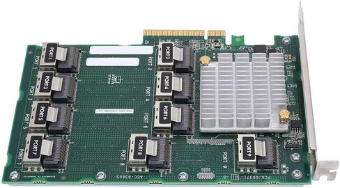 بطاقة وحدة التحكم Vikye RAID، بطاقة وحدة التحكم PCI Express SAS RAID الداخلية، تدعم 24 محرك أقراص صلبة توسيع 9 منافذ PCIE X 8 للخادم DL380 388 G9 G10 in Kuwait