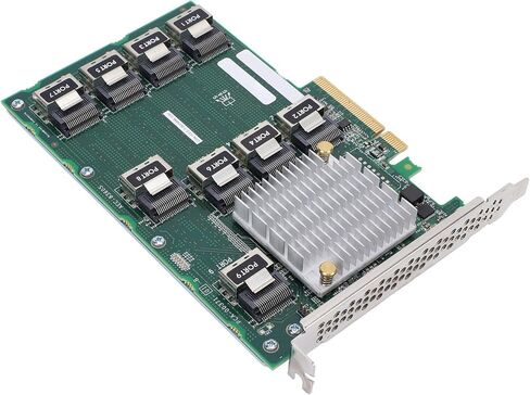 بطاقة وحدة التحكم Vikye RAID، بطاقة وحدة التحكم PCI Express SAS RAID الداخلية، تدعم 24 محرك أقراص صلبة توسيع 9 منافذ PCIE X 8 للخادم DL380 388 G9 G10 in Kuwait