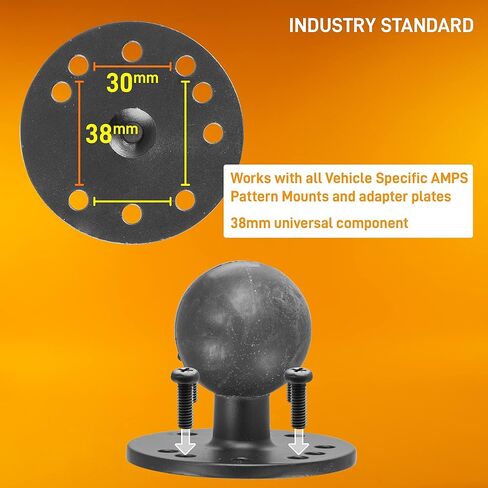 iBOLT 38mm / 1.5 inch Metal Circular AMPS Pattern to VESA 75 x 75 / VESA 100 x 100 Dual Ball Mount for Monitors, displays, or tvís- Featuring a 8.5-inch Aluminum 38mm Bizmount Arm in Saudi Arabia