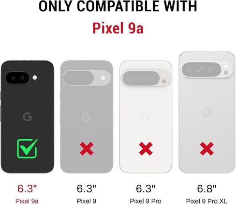 حافظة DJDUCK مصممة لمحفظة Google Pixel 9A مع حامل بطاقة، [حماية جلدية تمنع RFID] [غطاء مشبك مغناطيسي] حافظات رجالية ونسائية مقاومة للصدمات لهاتف Pixel 9A بني فاتح in Kuwait