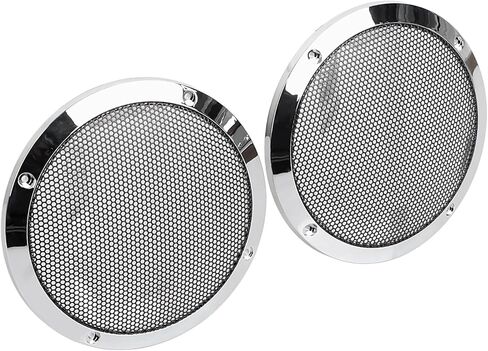 6.5" Lower Leg Vented Fairing Speaker Cover Lid Mesh Grills Speaker Covers For Harley Touring Road Glide Electra Glide Street Glide Road King 1983-2023, Chrome in Saudi Arabia