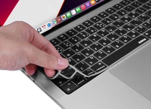 XSKN Hebrew EU Layout Version Silicone Keyboard Cover Skin for 2022 2023 2024 2025 MacBook Air 13.6 15.3 inch M2 M3 M4 with Touch ID A2681 A3113 A3240 A2941 A3114 A3241 NOT for 13.3 INCH in Saudi Arabia