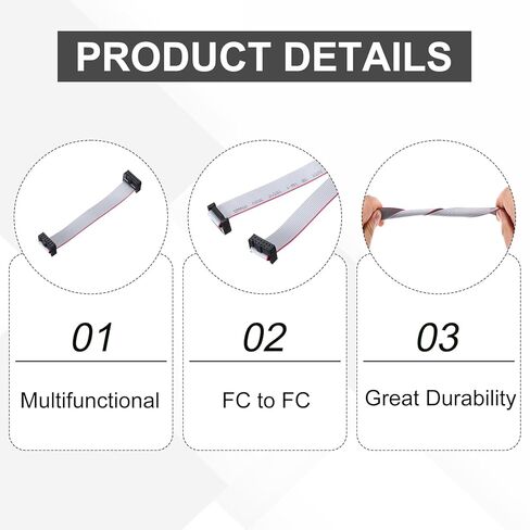 Generic 4 قطع IDC كابل شريطي مسطح، 2.54 ملم عرض 15 ملم 10 سم طول 12 دبوس FC إلى FC سلك توصيل شريطي مسطح للكمبيوتر الشخصي، شاشات LED in Saudi Arabia