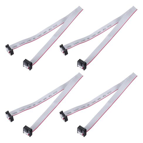 Generic 4 Pcs IDC Flat Ribbon Cable, 2.54mm Pitch 10mm Width 30cm Long 8 Pin FC to FC Flat Ribbon Connector Jumper Wire for PC, LED Displays in Saudi Arabia