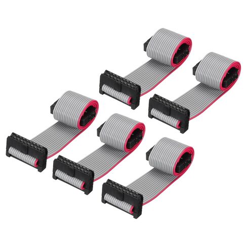 Generic IDC 16Pin كابل الشريط المسطح، 2.0 مم الملعب FC إلى FC موصل 20 سم طول رمادي سلك توصيل معزز لشاشة الكمبيوتر LED DVD، 5 قطع in Saudi Arabia