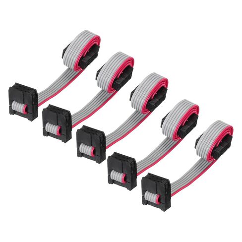 Generic IDC 6Pin كابل الشريط المسطح، 2.0 ملم الملعب FC إلى FC موصل 20 سم طول رمادي البلوز سلك للكمبيوتر شاشة LED DVD، 5 قطع in Saudi Arabia