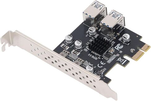 محول فتحة PCI E 1x إلى 4 USB 3.0، منافذ USB A بسرعة 5 جيجابت في الثانية، لوحة محول PCIe لنظام التشغيل WIN7/10/11، ثبات محسن مع مكثفات الحالة الصلبة in Kuwait