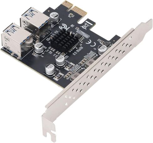 محول فتحة PCI E 1x إلى 4 USB 3.0، منافذ USB A بسرعة 5 جيجابت في الثانية، لوحة محول PCIe لنظام التشغيل WIN7/10/11، ثبات محسن مع مكثفات الحالة الصلبة in Kuwait