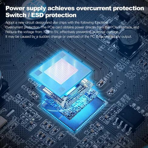 بطاقة توسيع PCI-E إلى USB 3.2 Gen 2 مع منفذين من النوع A و3 منافذ من النوع C بسرعة تصل إلى 10 جيجابت في الثانية لدعم نقل البيانات PCIe x4 x8 x16 in Kuwait