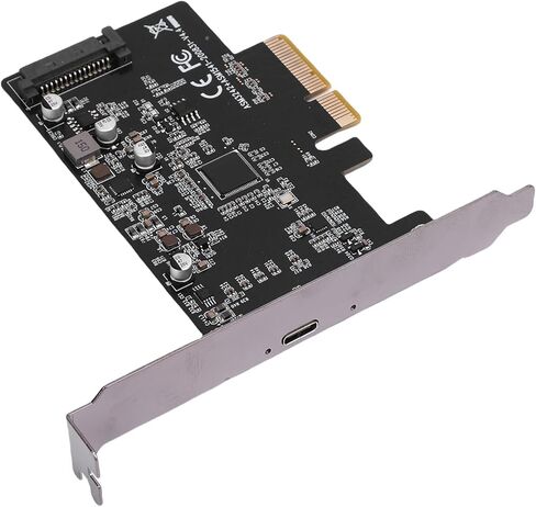 بطاقة توسيع Yunseity PCI E إلى Type C USB3.2، بطاقة PCIE USB 3.2 GEN 2 بسرعة 20 جيجابت في الثانية مع مصدر طاقة 15PIN ورقائق مزدوجة، من النوع C إلى PCIE X4 للفوز، لنظام التشغيل OS X، لنظام التشغيل Linux in Saudi Arabia