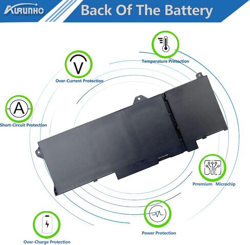 GRT01 64Wh استبدال بطارية الكمبيوتر المحمول لـ Dell Precision 3470 3561 3571 3581 3591 Latitude 5521 5531 5421 5431 Series R05P0 0P3TJ 00P3TJ P50E P50E001 in Saudi Arabia