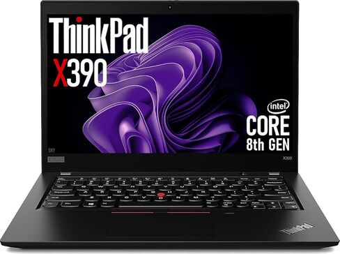 Lenovo Thinkpad X390 13.3" FHD Laptop Computer PC, Quad-Core i5-8265U up to 3.9GHz, 8GB RAM, 256GB SSD, Fingerprint Reader, HDMI, Windows 11 Pro (Renewed) in Kuwait