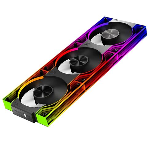 Jungle Leopard JM V3 120mm PC Case Fan Infinity Mirror Module Daisy-Chain 120mm RGB PWM Fan Triple Pack Suitable for Computer Case & 360mm AIO Cooler(Black-3Pack) in Saudi Arabia