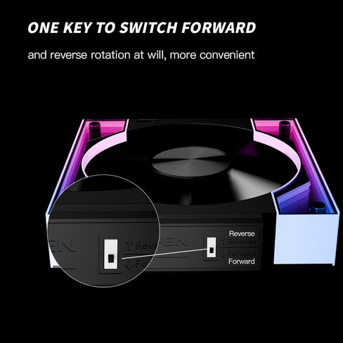 Jungle Leopard JM V3 120mm PC Case Fan Infinity Mirror Module Daisy-Chain 120mm RGB PWM Fan Triple Pack Suitable for Computer Case & 360mm AIO Cooler(Black-3Pack) in Saudi Arabia