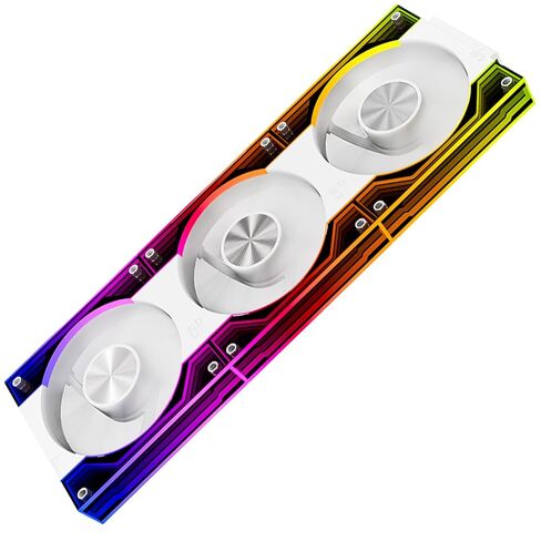 Jungle Leopard JM V3 120mm PC Case Fan Infinity Mirror Module Daisy-Chain 120mm RGB PWM Fan Triple Pack Suitable for Computer Case & 360mm AIO Cooler(Black-3Pack) in Saudi Arabia