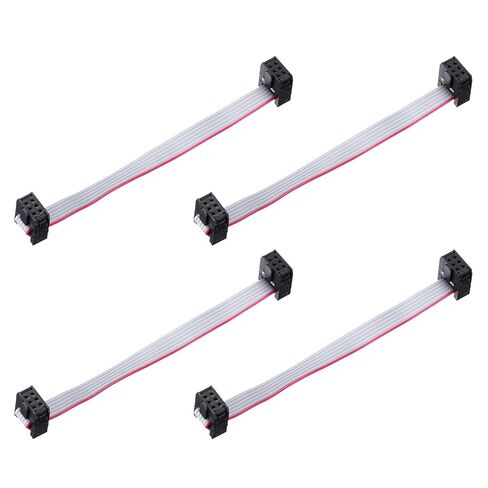 Generic 4 Pcs IDC Flat Ribbon Cable, 2.54mm Pitch 7.5mm Width 10cm Long 6 Pin FC to FC Flat Ribbon Connector Jumper Wire for PC, LED Displays in Saudi Arabia
