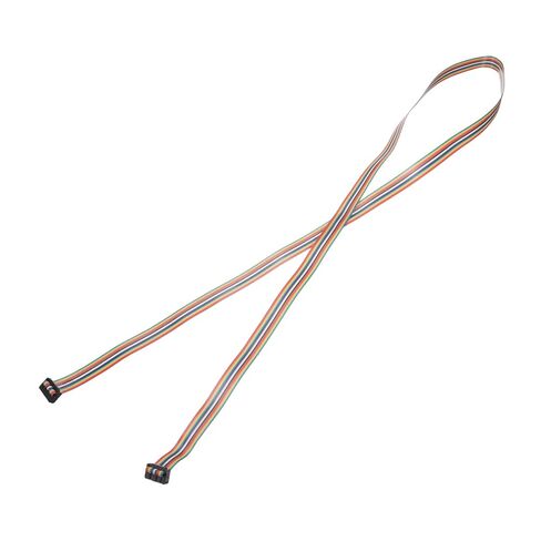 Generic IDC Rainbow Wire Flat Ribbon Cable 2.54mm Pitch 16 Pin Connection Line FC Dual Female Black Connector for DIY Experiment 5 Ft Length 1 Pcs in Saudi Arabia