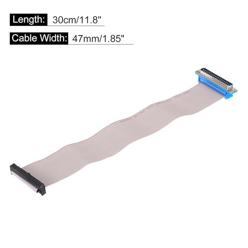 Generic 40Pin Flat Ribbon Cable Grey DB37 Male to FC-40P 2.54mm Pitch 30cm Length DB Serial Port Cable for Computer, LED Display, DVD with 2 Screws in Saudi Arabia