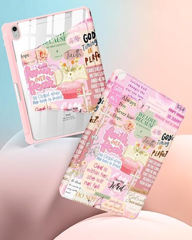 for iPad A16 Case for iPad 10th Generation Case 10.9 inch - 360 Degree Rotating Stand Folio Smart Cover with Pencil Holder for Women Girl, Christian Words for Apple Tablet 10th 2022/11th 2025 in Saudi Arabia