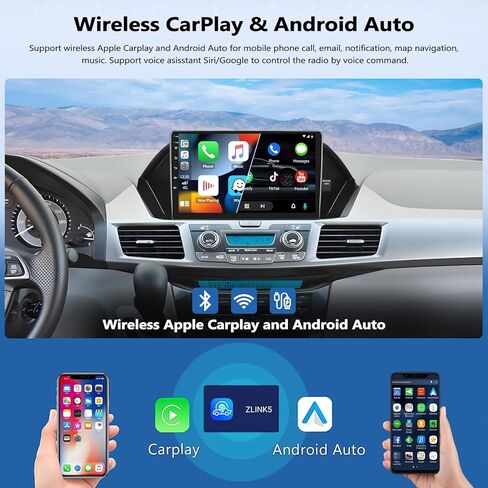 2G+64G Car Radio Stereo for Honda Odyssey 2011-2017 with Wireless CarPlay Android Auto Android 13 Head Unit 9" Touch Screen Radio with WiFi GPS Navigation Bluetooth FM RDS Radio HD Backup Camera in Saudi Arabia