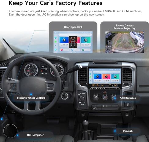 Dasaita 8GB+256GB Car Stereo Radio for 2013-2018 Dodge Ram 1500 2500 3500, Wireless Apple Carplay & Android Auto, Plug and Play 10.2'' Android13 GPS Navigation Head Unit, Voice Control, 4G LTE/5G WiFi in Saudi Arabia