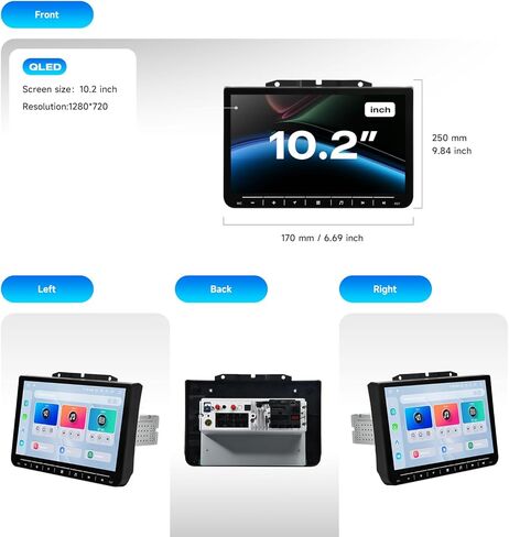 Dasaita 8GB+256GB Car Stereo Radio for 2013-2018 Dodge Ram 1500 2500 3500, Wireless Apple Carplay & Android Auto, Plug and Play 10.2'' Android13 GPS Navigation Head Unit, Voice Control, 4G LTE/5G WiFi in Saudi Arabia