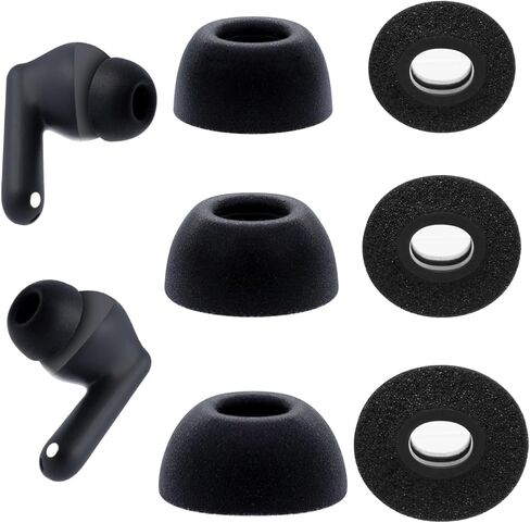Klowcok Foam Ear Tips Replacement for OnePlus Buds 4 / Nord Buds 3 / Buds Pro 3 / Buds 3 Earbuds, 3 Pairs (S/M/L) Black in Kuwait