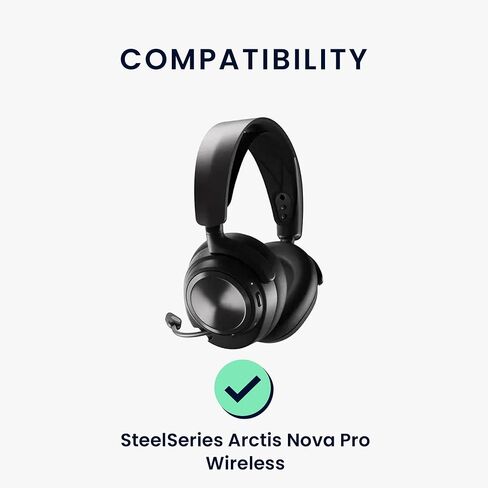 وسائد أذن بديلة من kwmobile متوافقة مع SteelSeries Arctis Nova Pro Wireless (مجموعة من 2) - وسائد أذن جل تبريد - أسود in Saudi Arabia